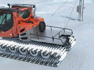  Meteorological Monitoring Tower with Tracked Snow Vehicle 