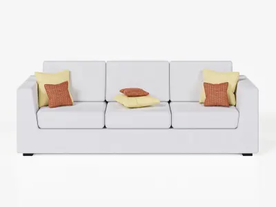 Couch sofa Low-poly 3D model