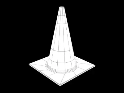 Dirty Traffic Cone 3D model