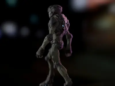 Alien v3 - Animated and Game Ready Low-poly 3D model