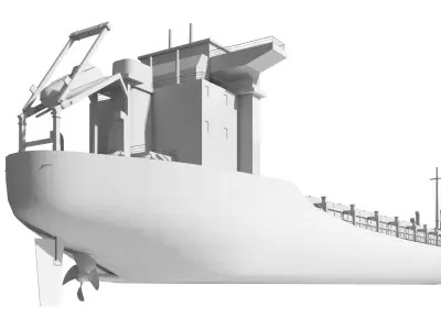 Cargo tanker ship Low-poly ap Low-poly 3D model
