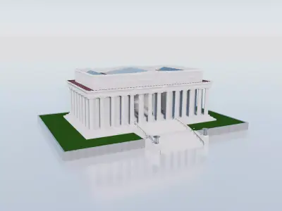 The Abraham Lincoln Memorial Low-poly 3D model