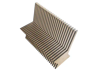 Modern parametric bench  3D model