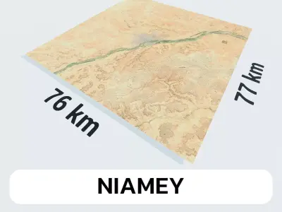 Niamey Niger City Landscape 3D Model 3D model