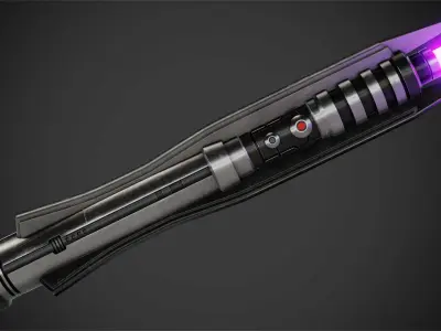 Star Wars Darth Revan Purple Lightsaber for Cosplay 3D print model
