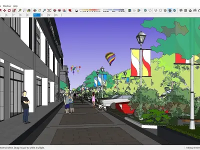 Sketchup Shopping Center E1 3D model