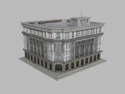 Building 3D model Low-poly 3D model