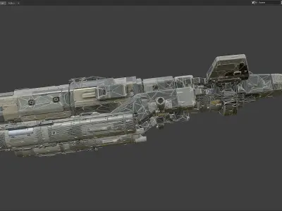 scifi-model545 spaceship 3D model