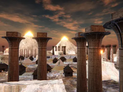 Ancient Egypt City Low-poly 3D model