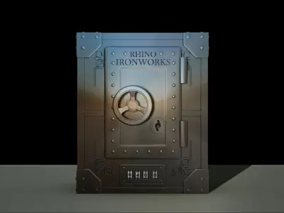 Money Box Safe Rhino IronWorks File STL for 3D Printing  3D print model