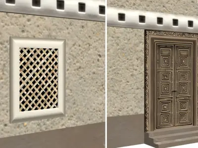 Middle Eastern Style Building - PBR Game Ready  Low-poly 3D model
