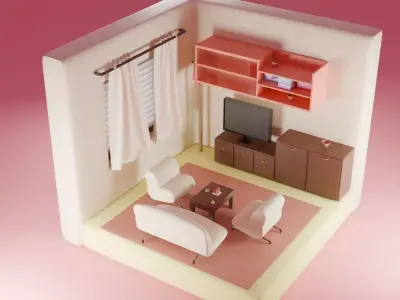 small room Free 3D model