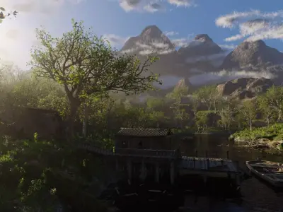 Jungle Dock Scene 3D model