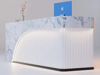 Reception Desk 4 Low-poly 3D model