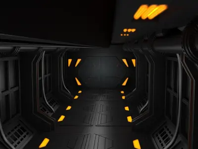 Sci Fi Tunnel 3D model 39