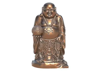 Laughing Buddha Maitreya Low-poly 3D model