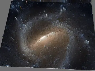 NGC 1073 deep sky object 3d software analysis 3D print model