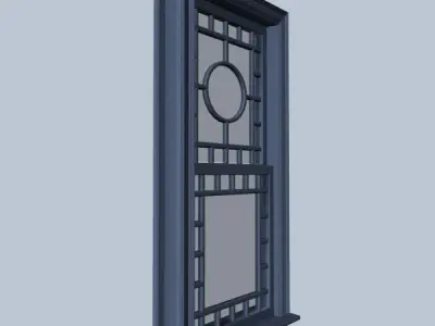 Window art deco 3D model