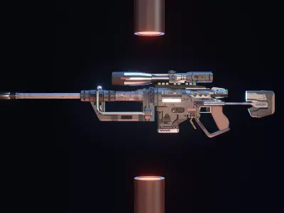 Sci-Fi sniper rifle 3D model