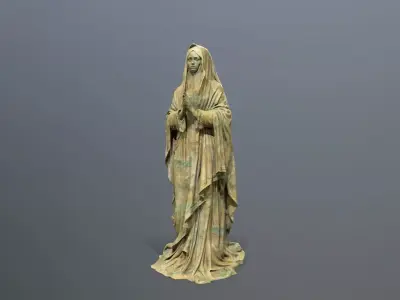 Woman Statue Low-poly 3D model