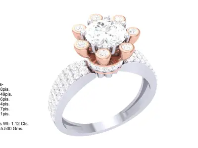  Women Ring MTL 3dm STL OBJ FBX Details 3D print model 54