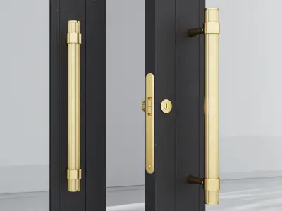 Aluminium door 338 3D model