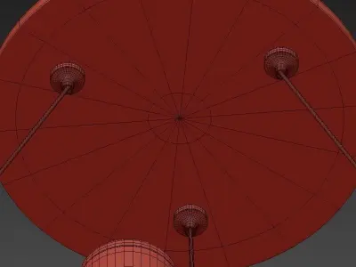 Chrome Marzano 9 Light LED Wagon Wheel Chandelier 3D model