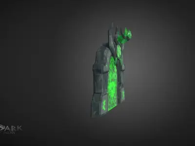 Demonic Gate of Doom Low-poly 3D model
