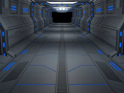 Sci Fi Corridor 3D model 84