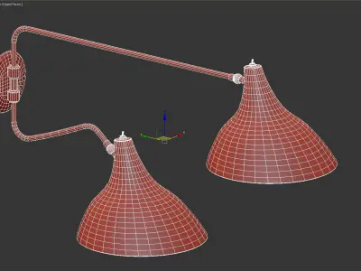 AERIN CHARLTON MEDIUM DOUBLE WALL LIGHT IN HAND 3D model