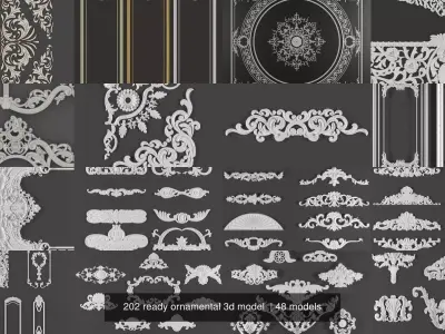 202 ready ornamental 3d model  3D Model Pack