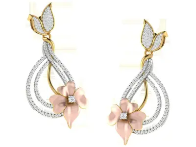 Women Pendant Earring Sets 3dm STL OBJ FBX Renders Details 3D print model order