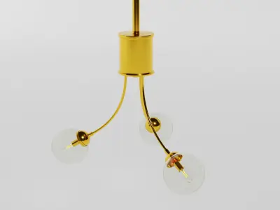 Jerry 3 - Light Shaded Geometric Chandelier Low-poly 3D model