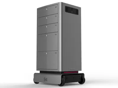 Generic Delivery Robot 01 5 Drawers 3D model