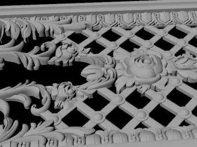 dekor ornate gold letter 3D model