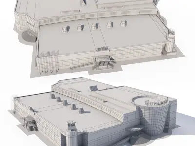 Shopping center 3D model buy