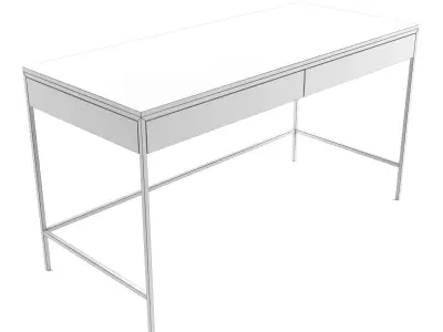 Sunpan - Stamos Desk - Black - Grey Marble Charcoal Grey Low-poly 3D model