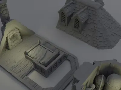 Alchemist House Tabletop Terrain 28 MM 3D print model