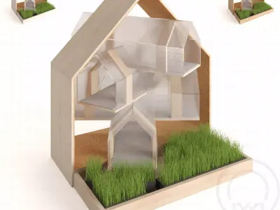 Cat House Low-poly 3D model