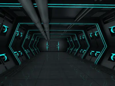 Sci Fi Interior 3D model