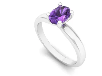 AV 400 Ladies Solitaire Bridal Engagement Ring 3D print model purchase