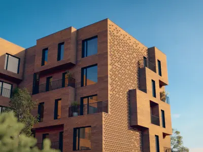 RESIDENTIAL BRICK HOUSE  3D model