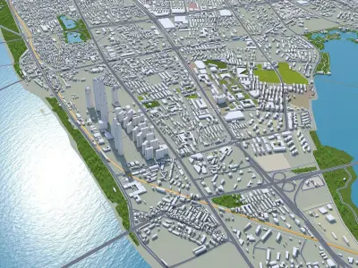 Wuhan Hubei China Low-poly 3D model