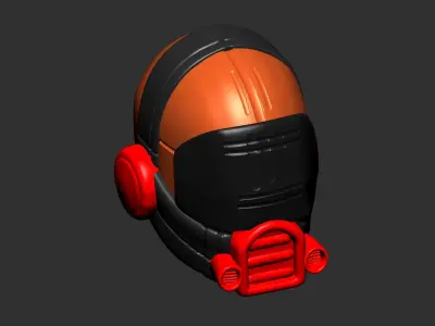helmet high poly sculpt 3d printable ver 7 3D model 3D model 179