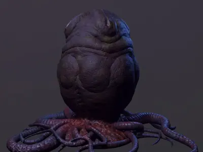 Alien egg Low-poly 3D model