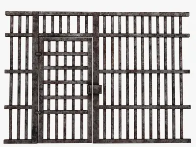 Medieval Door Low-poly 3D model