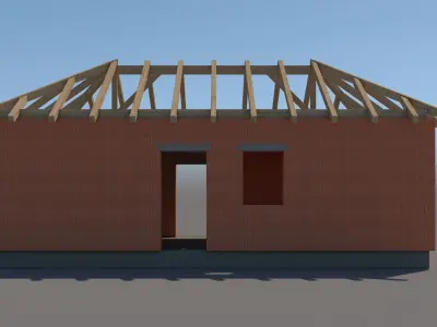 House Construction Site 002 Low-poly 3D model