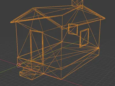 Small House Low-poly 3D model