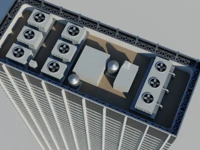 NYC Tall Skyscrapers v3 Low-poly 3D model