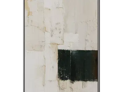 Set of 3 Abstract Paintings in Frames 3D model 29